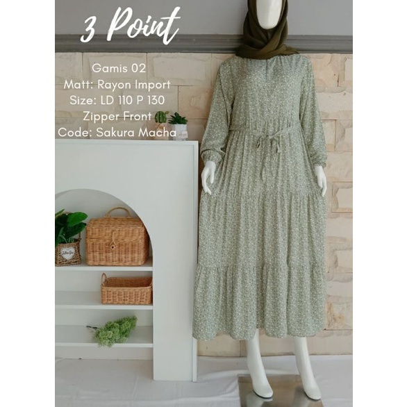 Gamis 02 3sap/ 3 poin/ branded matahari