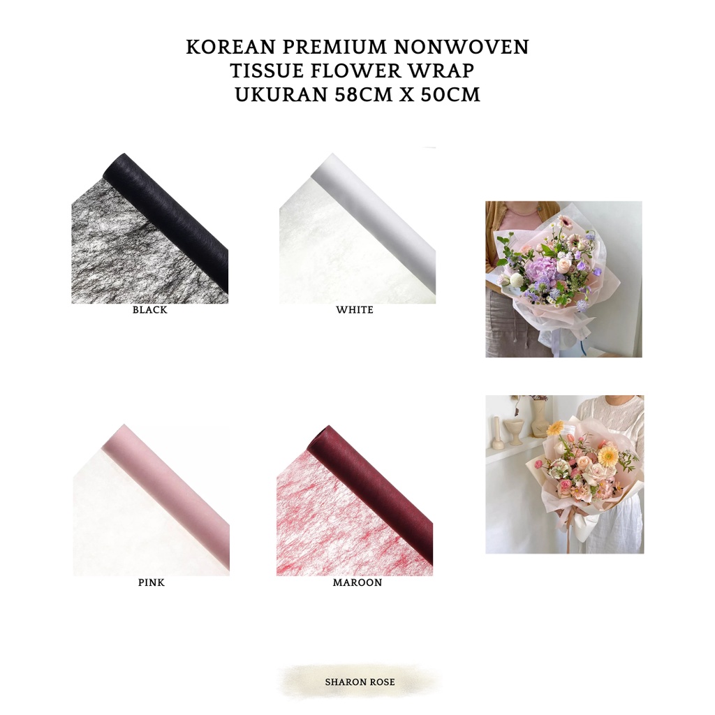 

FLOWER WRAPPING NONWOVEN TISSUE/ PREMIUM NONWOVEN FLORAL WRAP / KERTAS BUKET BUNGA TISSUE 04