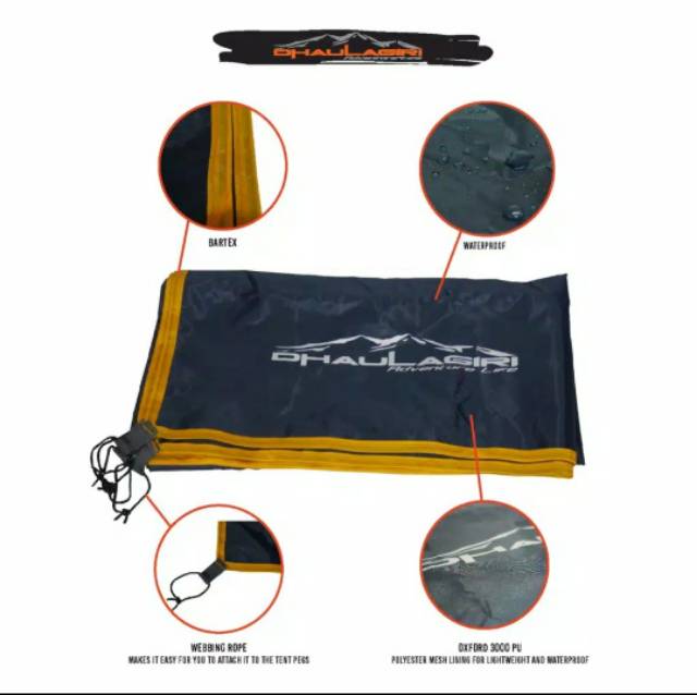 Footprint Tenda Multifungsi Dhaulagiri 2x2 meter - Flysheet Dhaulagiri