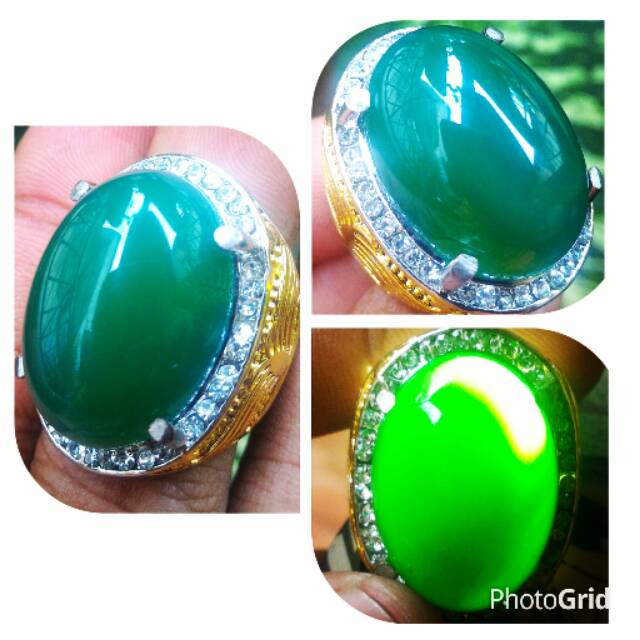 NATURAL CHRYSOPRASE CHALCEDONY / IJO GARUT OHEN TOP CRYSTAL