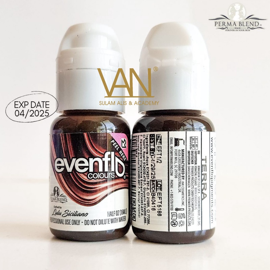 TINTA SULAM ALIS PERMABLEND EVENFLO TERRA 15ML/ EXP 2025