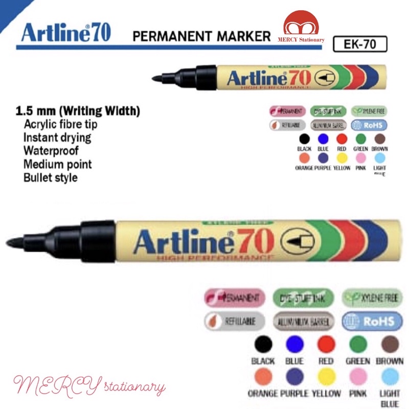 

Marker Artline 70 Spidol Permanent EK-70 Anti Air 1,5 ‘’
