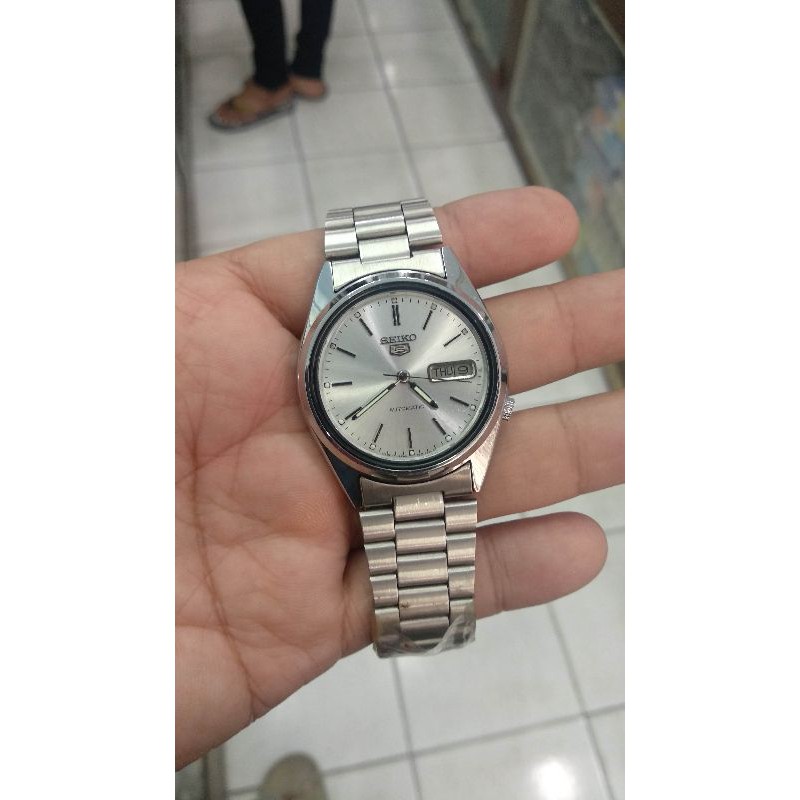 jam tangan seiko 5 quartz klasik normal mulus siap pakai