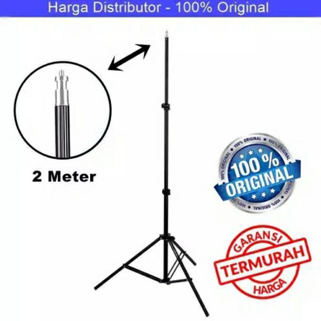 TRIPOD STAND 2 METER FOR SMARTPHONE / RINGLIGHT ALL TYPE / CAMERA UKURAN 2 METER