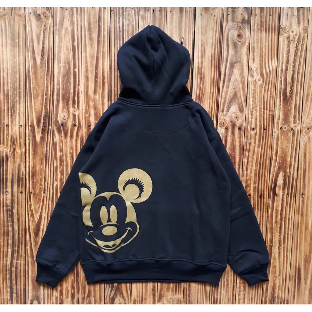 JAKET SWATER HOODIE HPNS H n M MICKEY GOLD UNISEX PREMIUM QUALITY