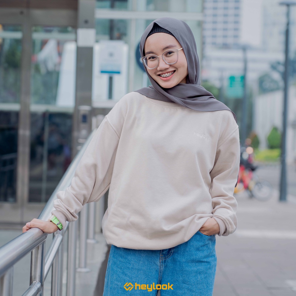 HEYLOOK Project - CREWNECK Polos Pria Wanita Sweatshirt Cardigan Pria