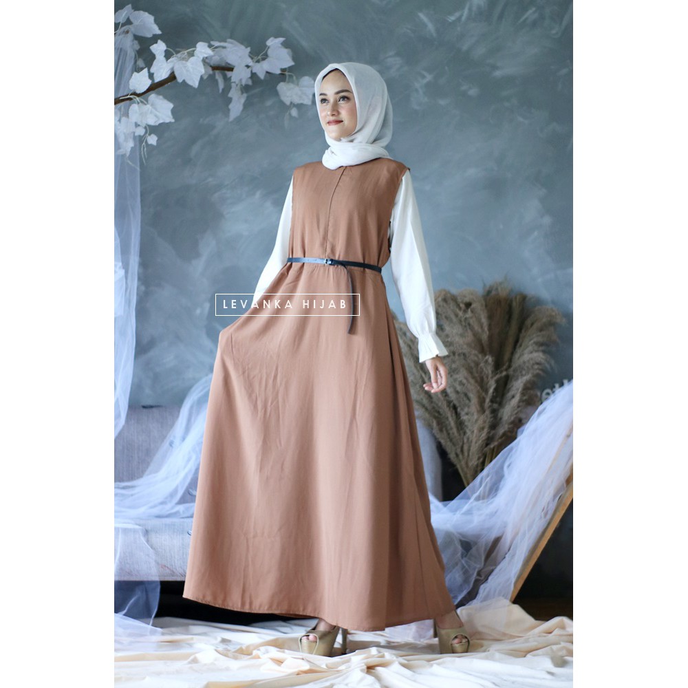 Yukensi Busui atau Gamis Kutung Resleting Bahan Woolpeach / Wolfis