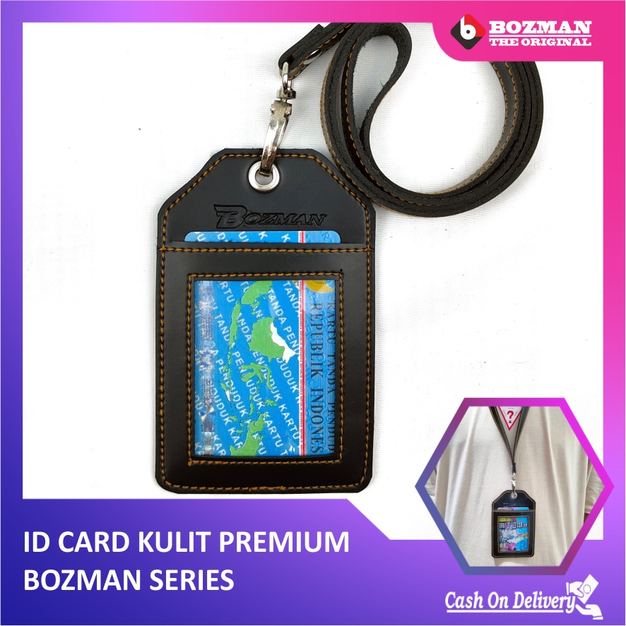 ID CARD HOLDER &quot;BOZMAN&quot; NAMETAG KARTU PREMIUM/LANYARD ID CARD