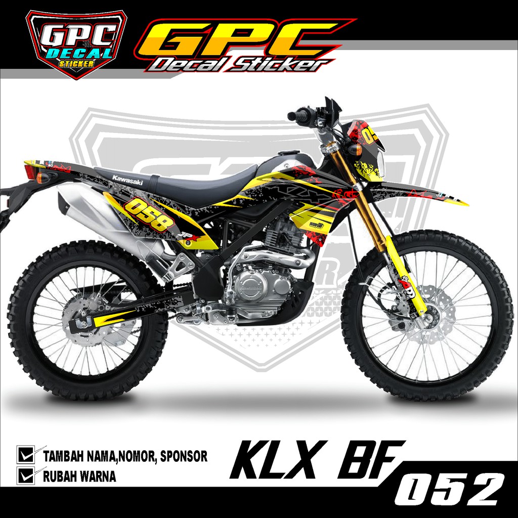 Dekal Sticker - Decal Stiker Custom KLX BF 150-GPC 052