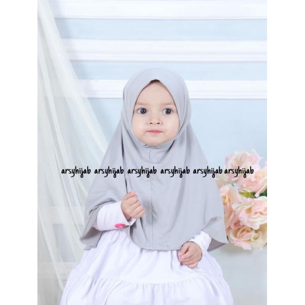 jilbab anak CLARISA / kerudung instan jersey 0-3thn