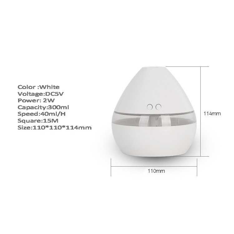 Mall Humidifier Diffuser 300ml Aromatherapy Marbel Pelembab Udara Pewangi Ruangan  Humi H296