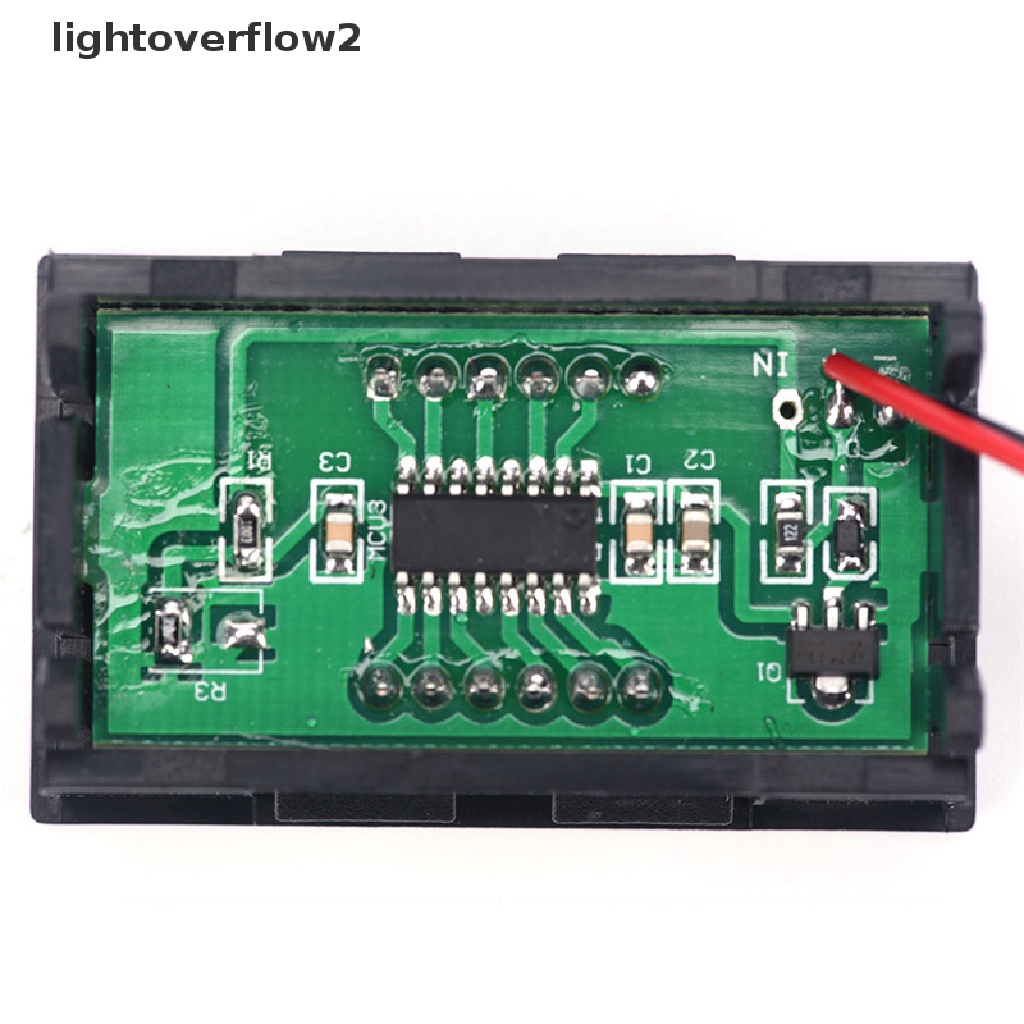 (lightoverflow2) Voltmeter tester Tegangan Baterai Digital Mini DC 0-30V Warna Merah Untuk Mobil SZUS