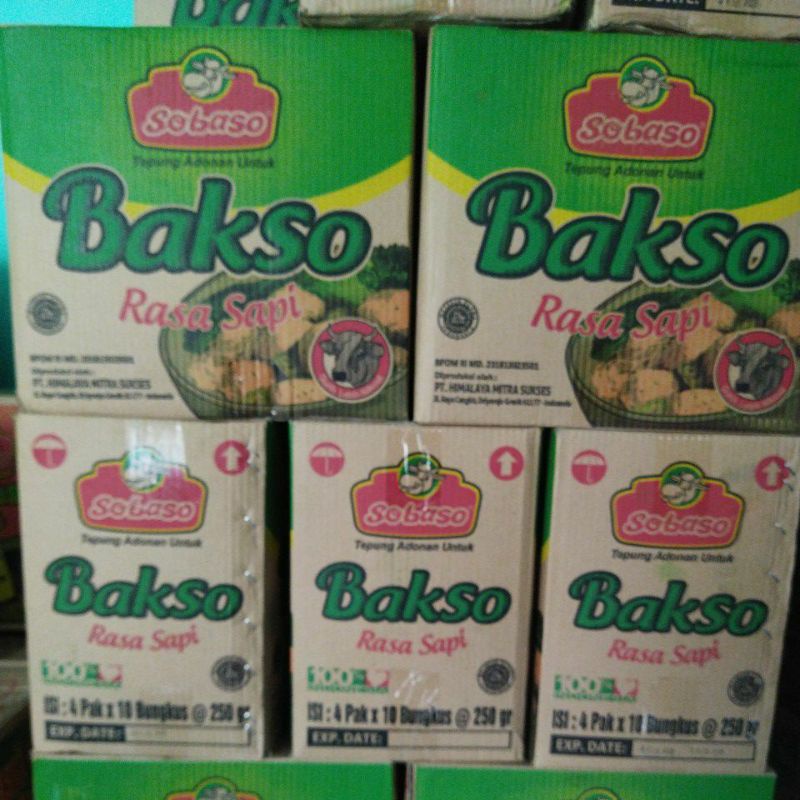 (1 Dus)Tepung Adonan Bakso Rasa Sapi Sobaso 250gr