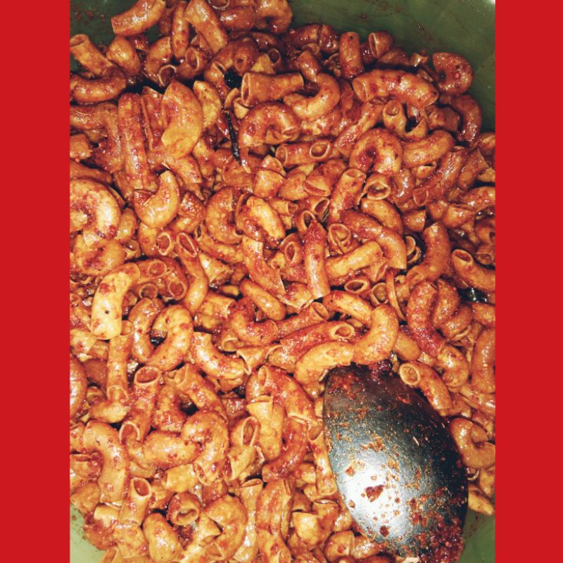 

Makaroni pipa/Makaroni bantet/Macaroni ngehe/Macaroni pedas daun jeruk