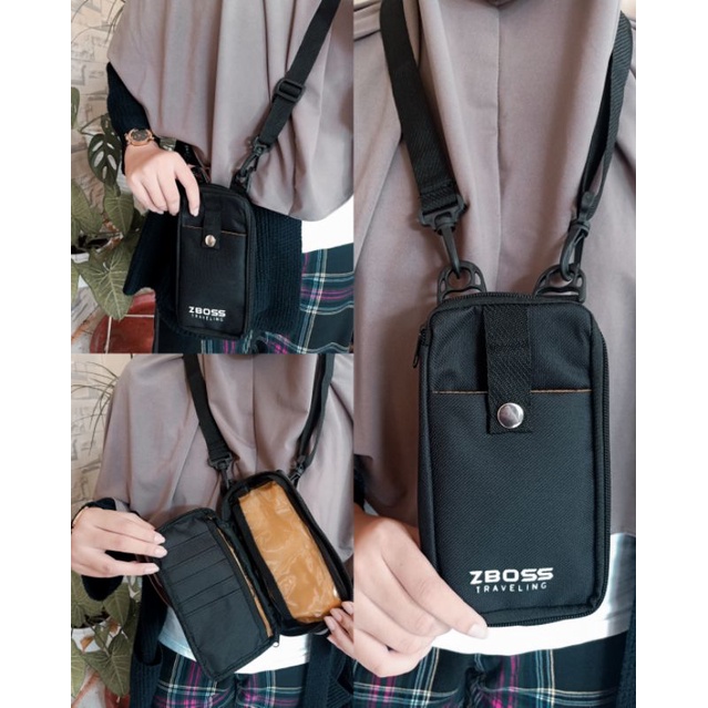 READY slingbag mini sako tas kalung hp  -  dompet hp - hanging wallet - dompet kalung hp - dompet se