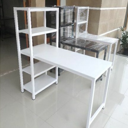 MEJA BELAJAR, MEJA KANTOR, MEJA RAK RANGKA BESI
