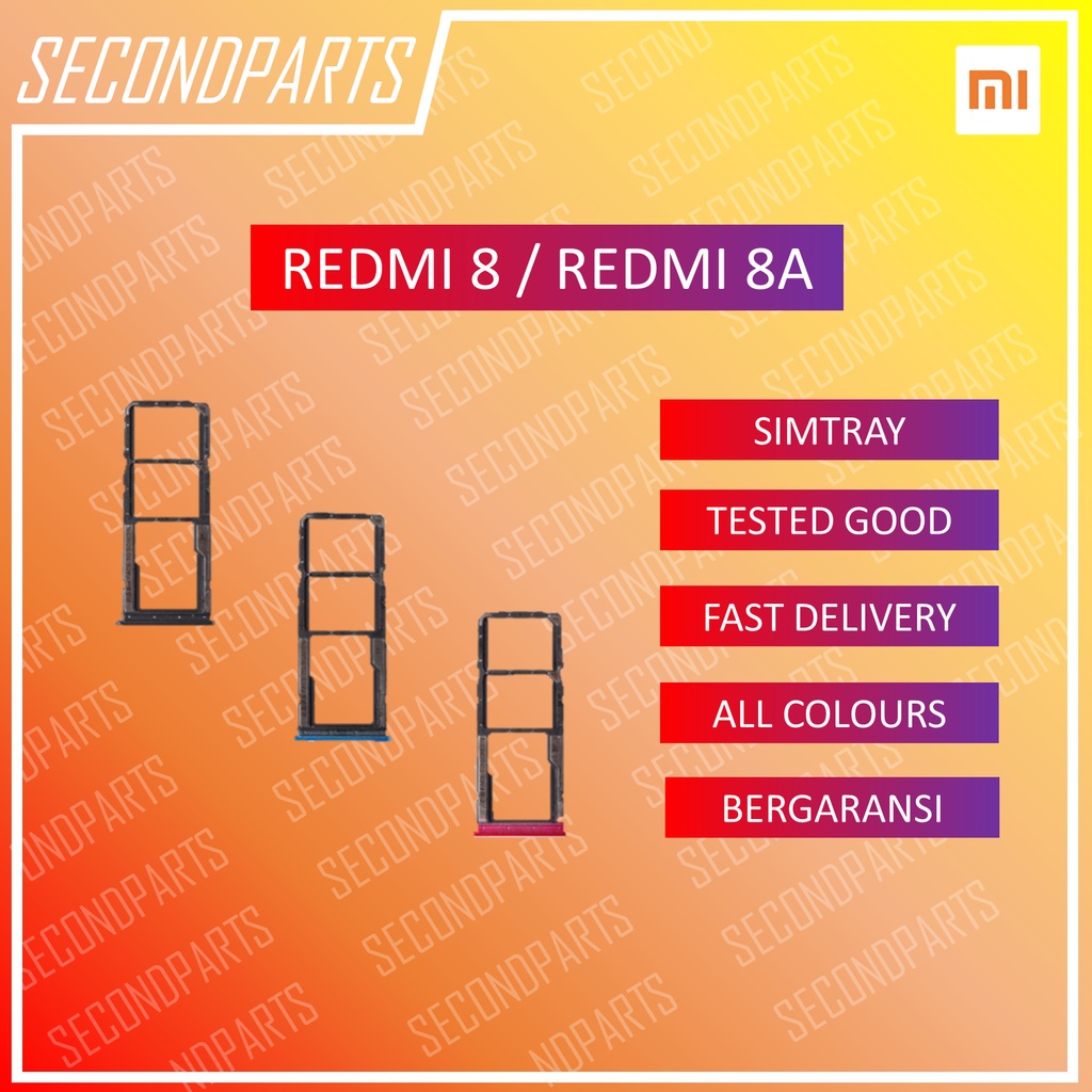 SIMTRAY SIM TRAY SLOT SIM LOCK TEMPAT KARTU XIAOMI REDMI 8A PRO / REDMI 8 ORIGINAL