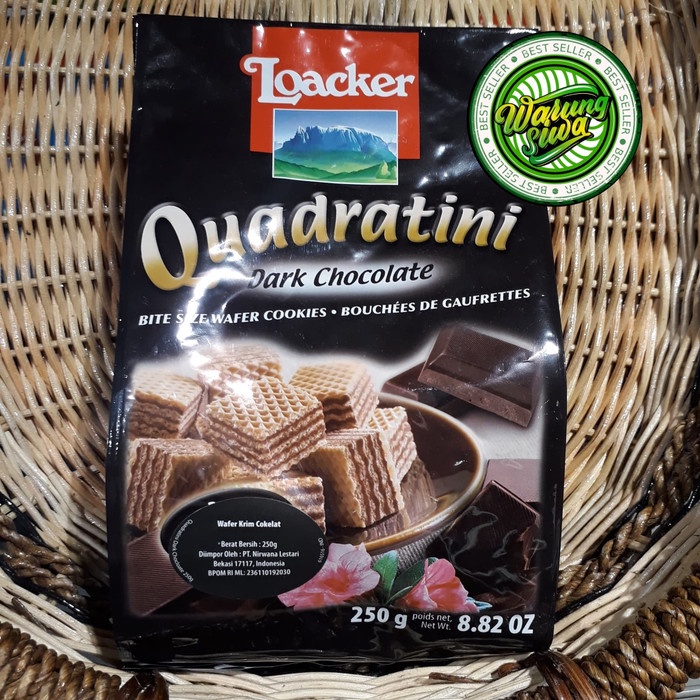 

Wafer Loacker quadratini dark chocolate 250 gram