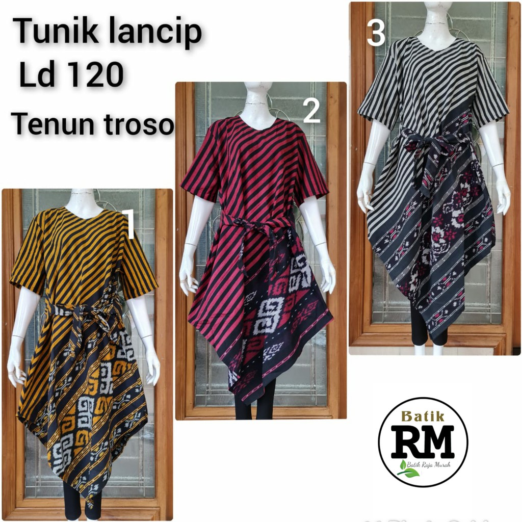 Dress lancip tali ori tenun troso