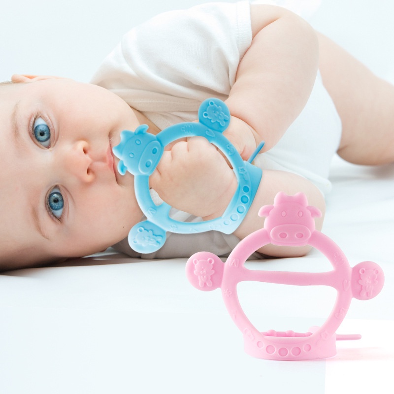 Mainan Teether Bayi Bahan Silikon Lembut Bebas BPA