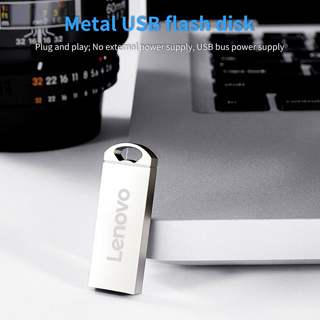 Flashdisk USB Mini Plug and Play 4 / 8 / 16 / 32 / 64 / 128GB Bahan Metal Untuk Komputer Lenovo