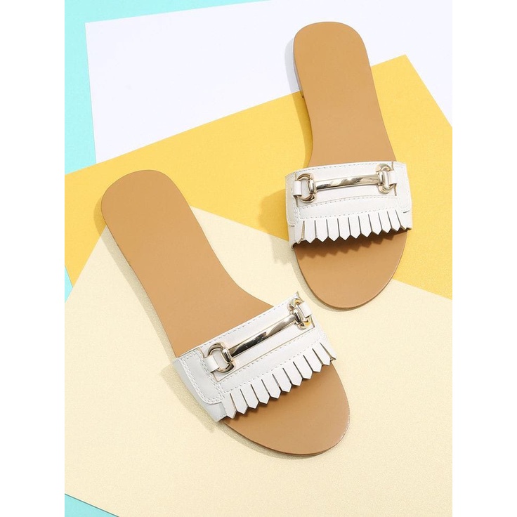 RD 005 SANDAL TEPLEK WANITA KOKOP VARIASI RUMBAI / SANDAL FLAT  WANITA  TREND FASHION 2021