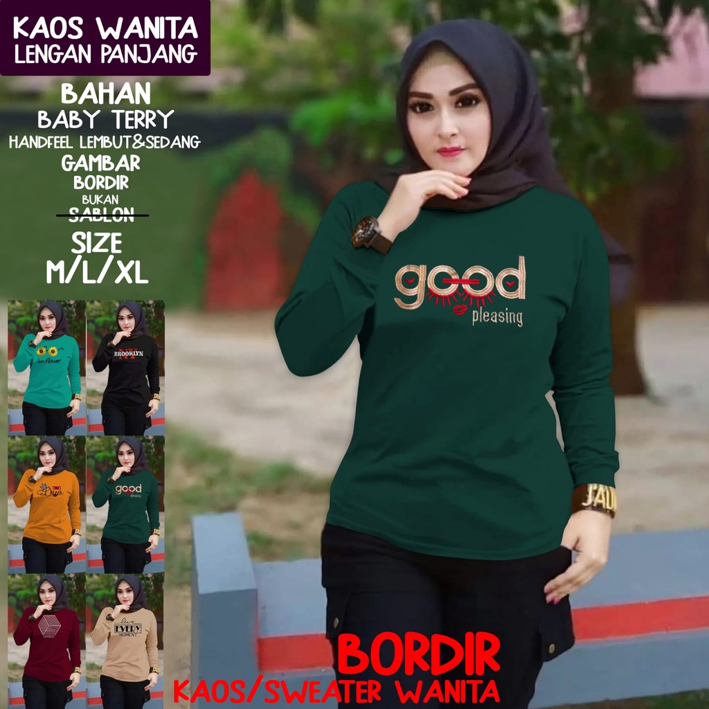 Kaos wanita Lengan Panjang | Atasan Wanita | Atasan wanita Lengan Panjang | Sweatshirt