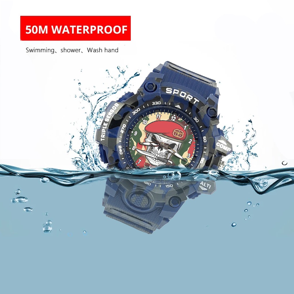 {Istimewa} Jam Tangan KOPASUS (KOMANDO PASUKAN KHUSUS) -Biru Army Water Resistant