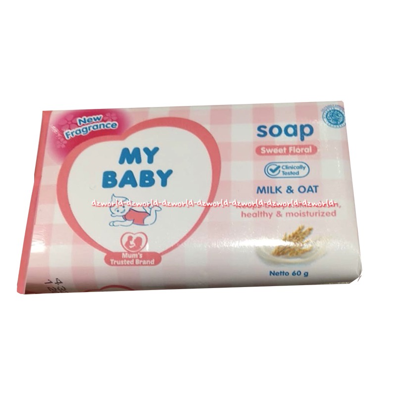 My baby Soap Milk And Oat 60gr Vitamin C 60gr Mengandung Chamomile Untuk Mencegah Iritasi Ringan Mybaby