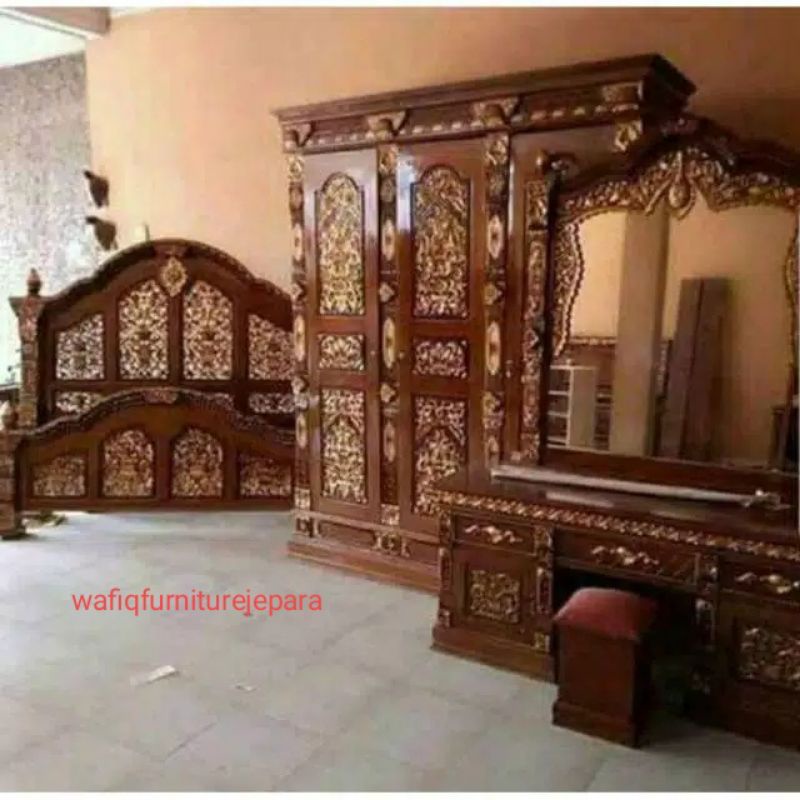 kamar set mewah kayu jati kualitas bagus