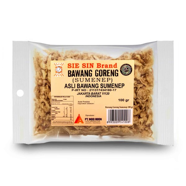 

SIE SIN BRAND BAWANG GORENG SUMENEP ASLI BAWANG SUMENEP 100G