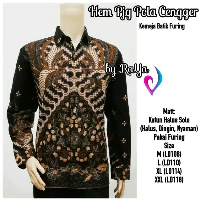 Hem panjang  Pola  Cengger kemeja batik  lengan panjang  batik  