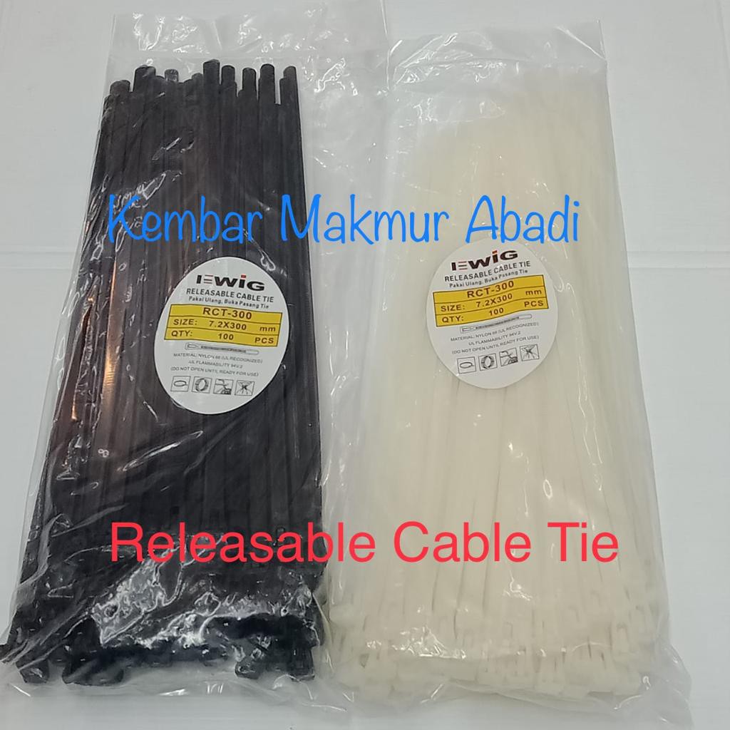 Kabel Ties Releaseable 7.2x300mm (30cm) / Kabel Ties Buka 30 cm / Ties 30cm Releasable