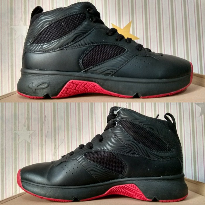 sepatu basket piero commander black P60149 original