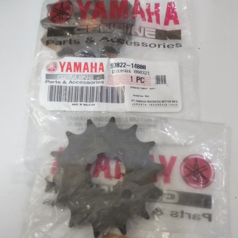 gear depan yamaha wr155 14T original sprocket drive 93822-14800