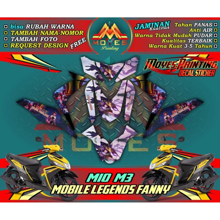 cod stiker mio m3/z-decal stiker mio m3/z-stiker motor mio m3/z-stiker mio m3/z fullbody
