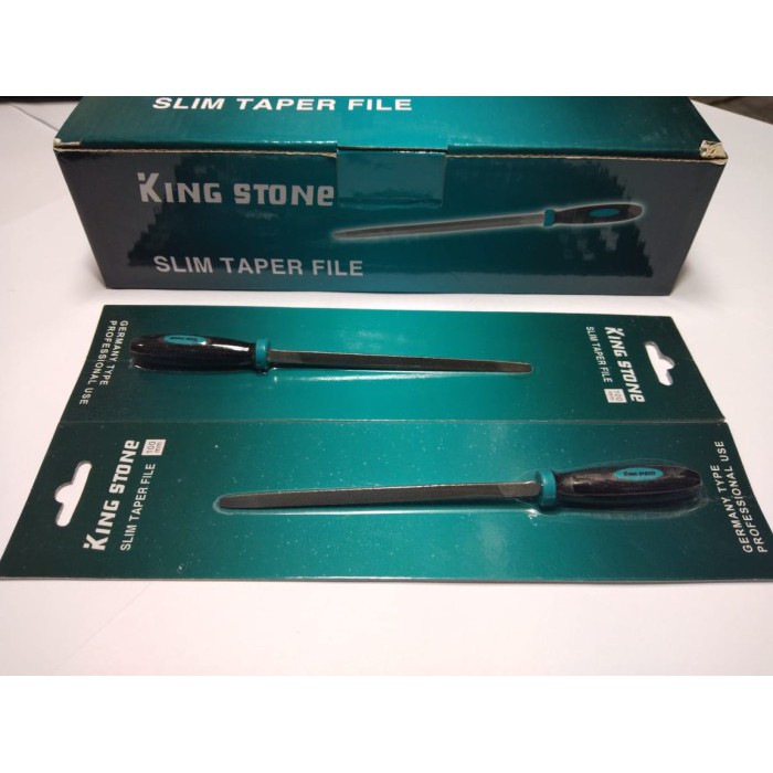 Kikir segitiga gagang karet 4 inch kingstone press