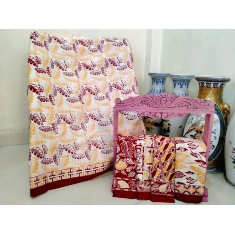 kain batik motif tumpal daun pisang