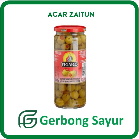

Acar Zaitun / Acar Tin / Figaro Stuffed Green Olive Pimentos 450g