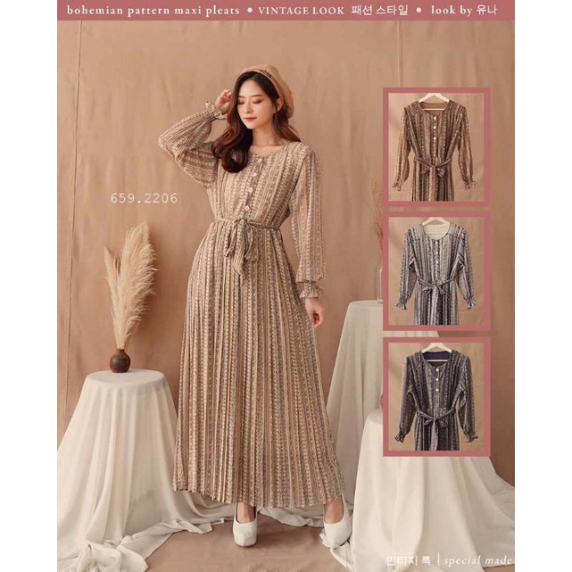 Widia Maxi, dress etnik import, gamis Yuna, dress Bangkok, gamis busui friendly, nursingwear, dress 