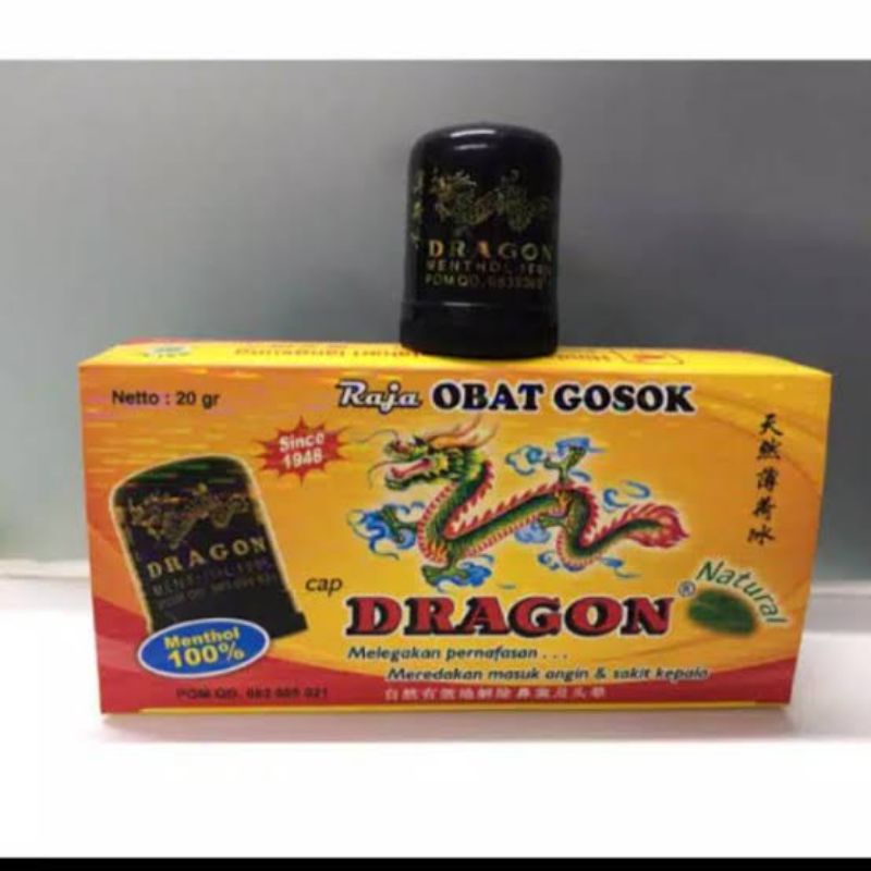 ORIGINAL BALSEM RAJA OBAT GOSOK CAP DRAGON MENTHOL 100% NATURAL 20 GRAM