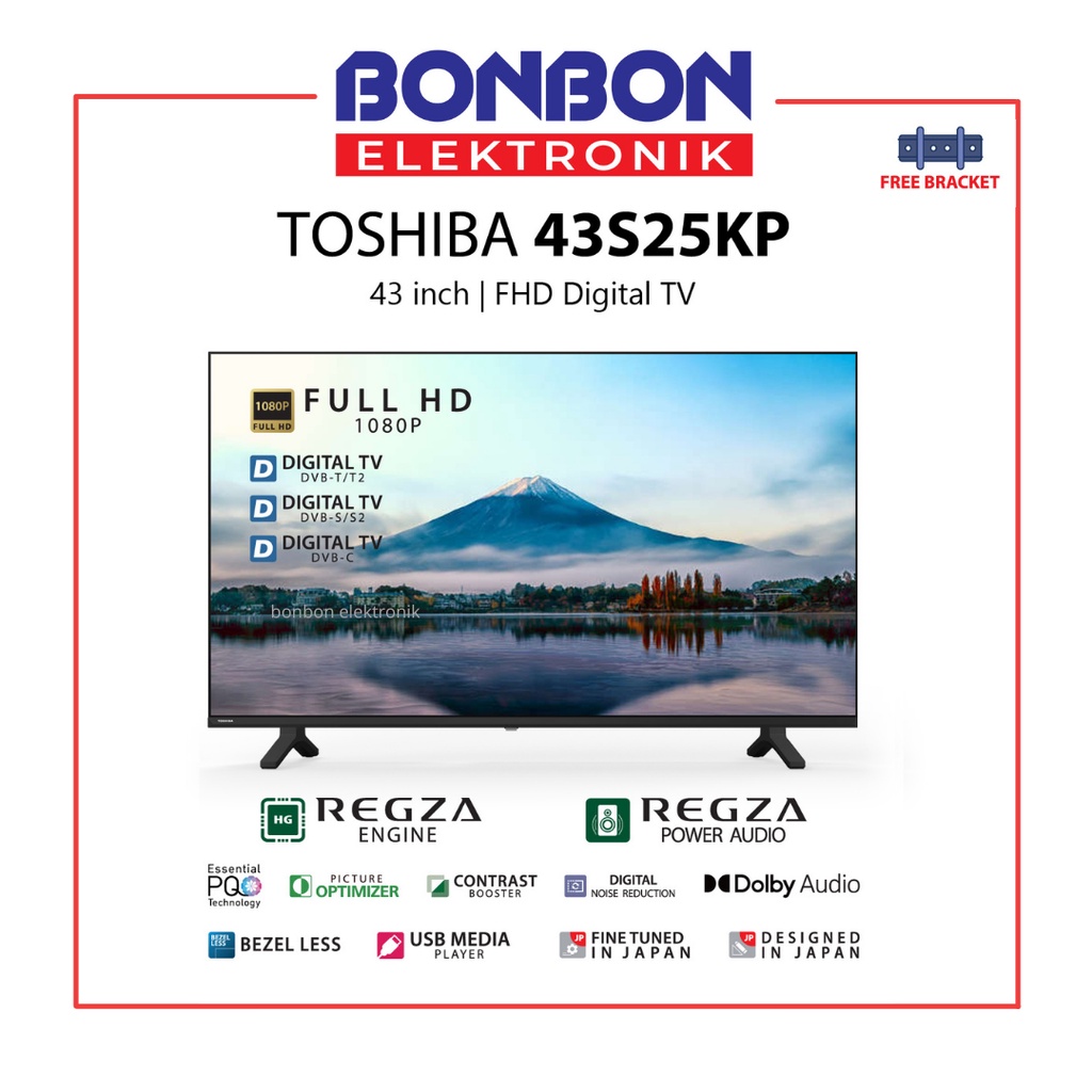 Toshiba LED Digital TV 43 Inch 43S25KP FHD