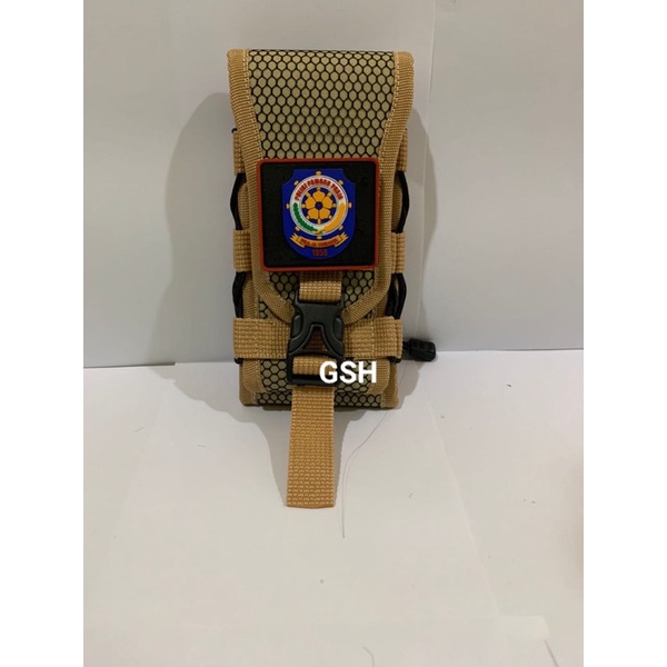 sarung hp logo polpp tempat hp pinggang logo polpp