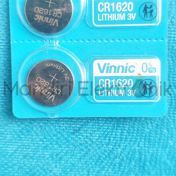 Baterai CR1620 Vinnic - Baterai Kancing CR 1620 3V Vinnic Original - Baterai Jam Tangan CR1620 Vinnic