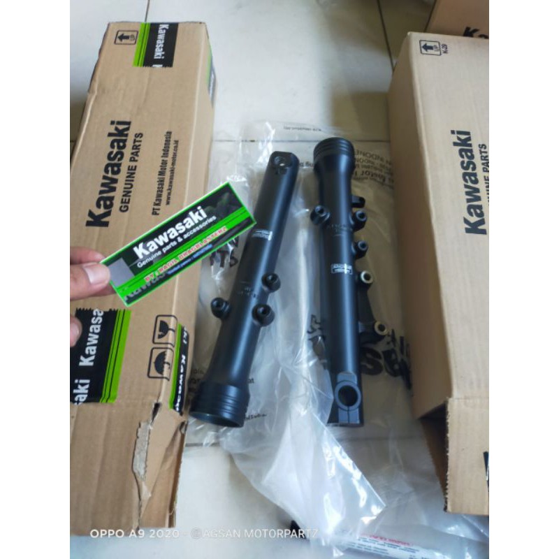 Tabung bottom shock depan new ninja rr hitam 1 pasang original Kawasaki