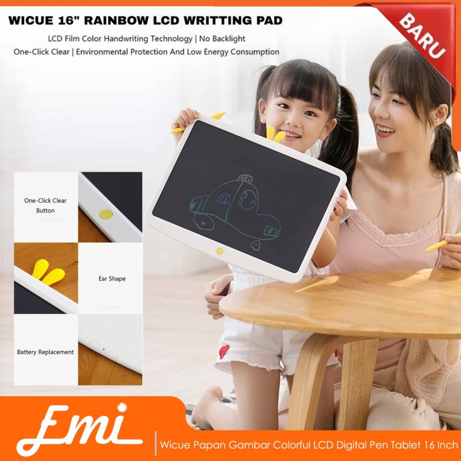 Youpin Wicue Papan Gambar Colorful LCD Digital Pen Tablet 16 Inch