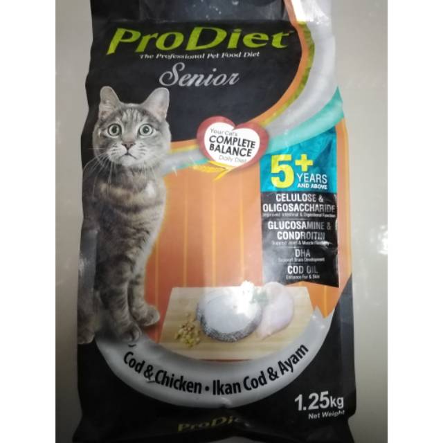 Makanan Kucing ProDiet Senior 1,25kg