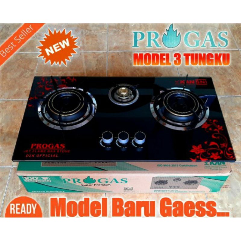 Progas  , Kompor Kaca  3 tungku api tornado