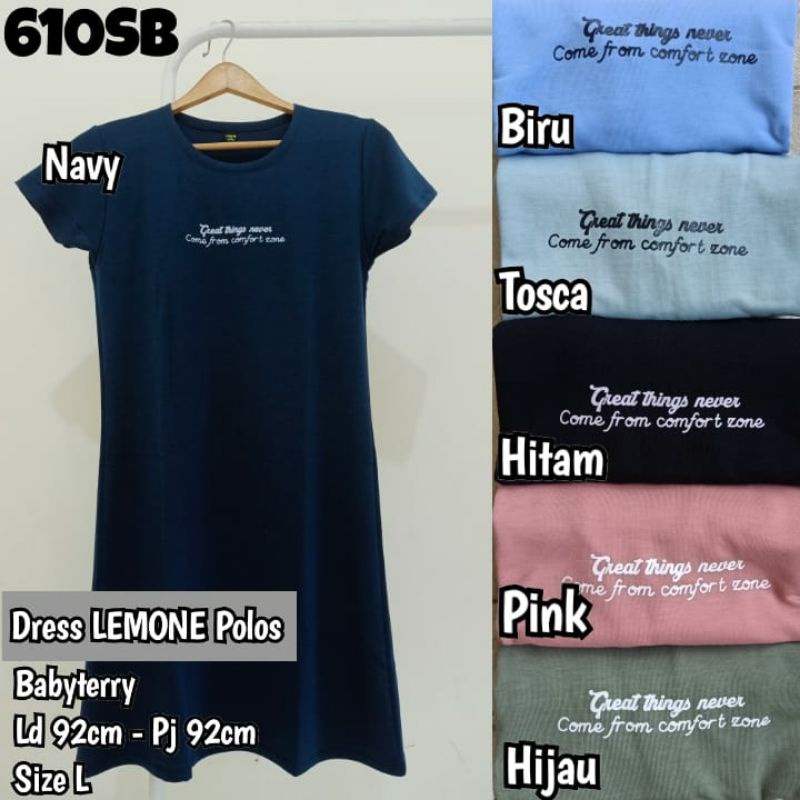 Daster Kaos Lemone / Midi Dress Wanita