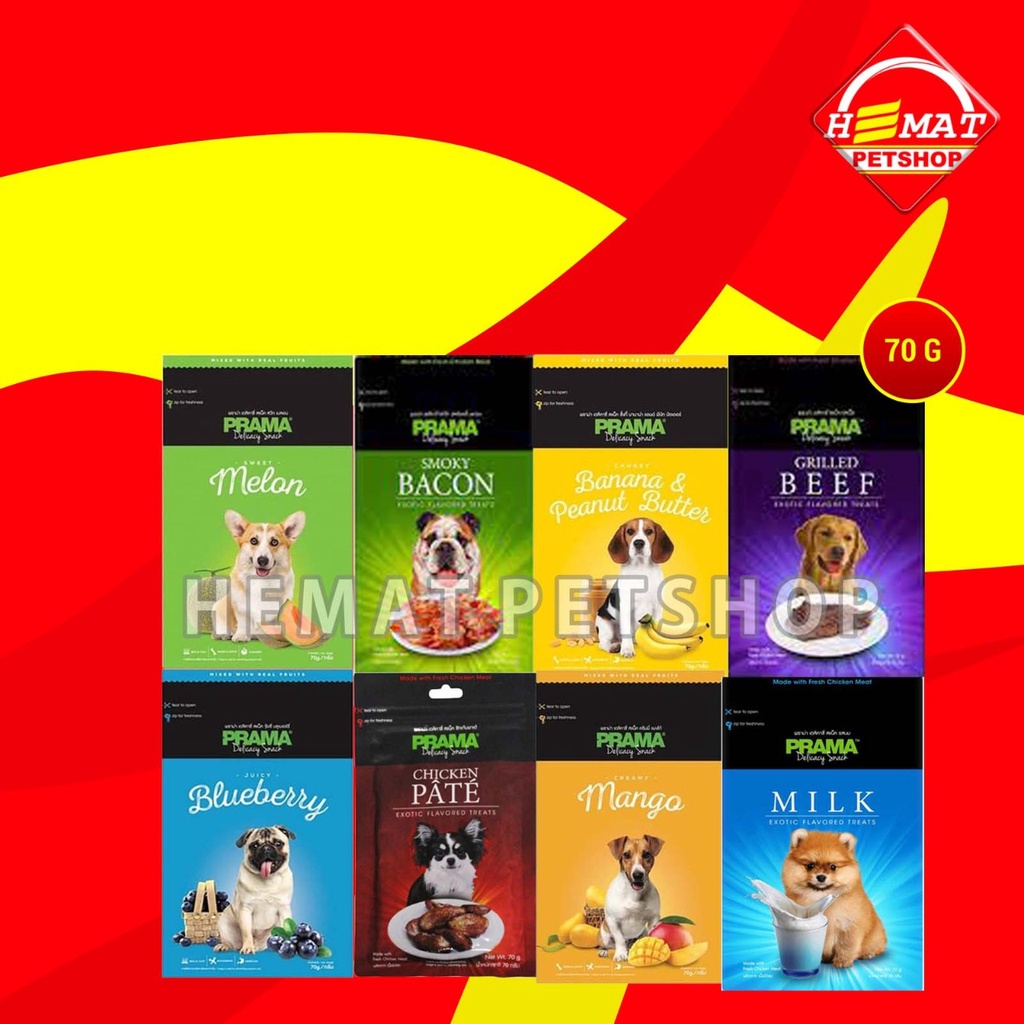 Prama Cemilan Makanan Snack Anjing Dog Snak 70 Gram